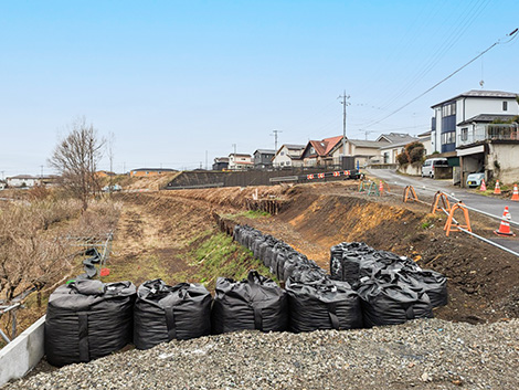 真岡市亀山地内　亀山北道路整備工事