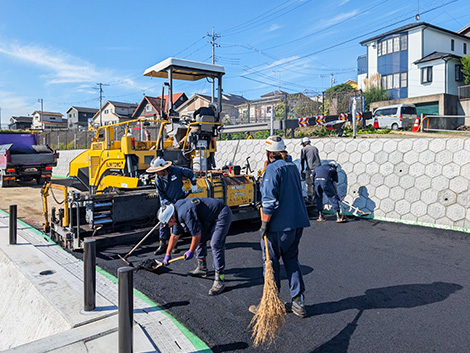 真岡市亀山地内　亀山北道路整備工事